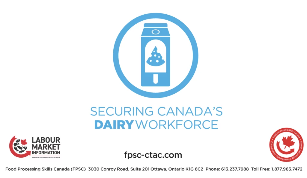 SECURING CANADA'S DAIRY WORKFORCE. fpsc-ctac.com Food Processing Skills Canada (FPSC) 3030 Conroy Road, Suite 201 Ottawa, Ontario K1G 6C2 Phone: 613.237.7988 Toll Free: 1.877.963.7472